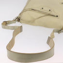 Balenciaga The Men's Bassas Shoulder Bag Leather Ivory Auth 207002-8
