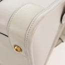 GUCCI Ophdia GG Sherry Line Hand Bag Leather 2way White Gold 715666 Auth 207006V-15