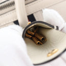 GUCCI Ophdia GG Sherry Line Hand Bag Leather 2way White Gold 715666 Auth 207006V-21