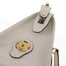 GUCCI Ophdia GG Sherry Line Hand Bag Leather 2way White Gold 715666 Auth 207006V-23