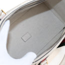 GUCCI Ophdia GG Sherry Line Hand Bag Leather 2way White Gold 715666 Auth 207006V-10