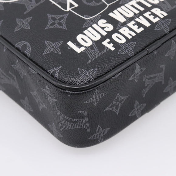 LOUIS VUITTON Monogram Eclipse Danube PM Shoulder Bag M43677 LV Auth 207007M