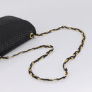 Bally Chain Shoulder Bag Leather Black Gold Auth 207009A-7