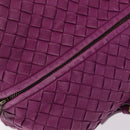 Bottega Veneta INTRECCIATO Boston Bag Leather Purple Gold 173398 Auth 207010V-7