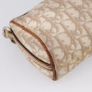 Christian Dior Trotter Canvas Romantic Chain Bag PVC Beige Silver Auth 207013-14