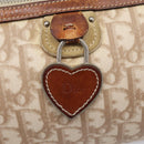 Christian Dior Trotter Canvas Romantic Chain Bag PVC Beige Silver Auth 207013-16