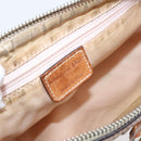 Christian Dior Trotter Canvas Romantic Chain Bag PVC Beige Silver Auth 207013-19