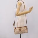 Christian Dior Trotter Canvas Romantic Chain Bag PVC Beige Silver Auth 207013-26