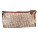 Christian Dior Trotter Canvas Romantic Chain Bag PVC Beige Silver Auth 207013-3