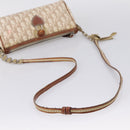 Christian Dior Trotter Canvas Romantic Chain Bag PVC Beige Silver Auth 207013-7