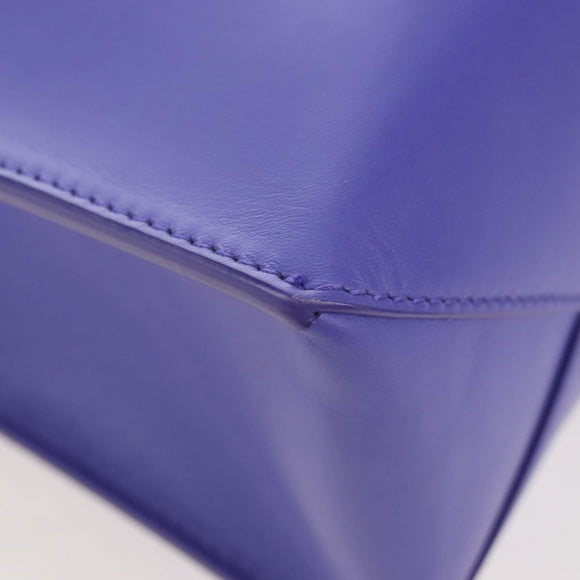 Balenciaga Hand Bag Leather 2way Purple Gold Silver Auth 207015V
