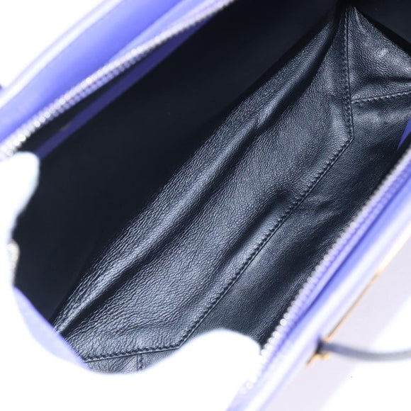 Balenciaga Hand Bag Leather 2way Purple Gold Silver Auth 207015V