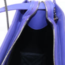 Balenciaga Hand Bag Leather 2way Purple Gold Silver Auth 207015V-26
