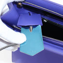Balenciaga Hand Bag Leather 2way Purple Gold Silver Auth 207015V-28