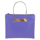 Balenciaga Hand Bag Leather 2way Purple Gold Silver Auth 207015V-13