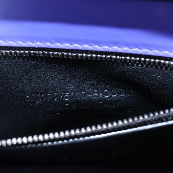 Balenciaga Hand Bag Leather 2way Purple Gold Silver Auth 207015V
