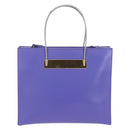 Balenciaga Hand Bag Leather 2way Purple Gold Silver Auth 207015V-2