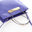 Balenciaga Hand Bag Leather 2way Purple Gold Silver Auth 207015V-14