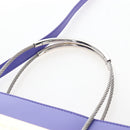 Balenciaga Hand Bag Leather 2way Purple Gold Silver Auth 207015V-9