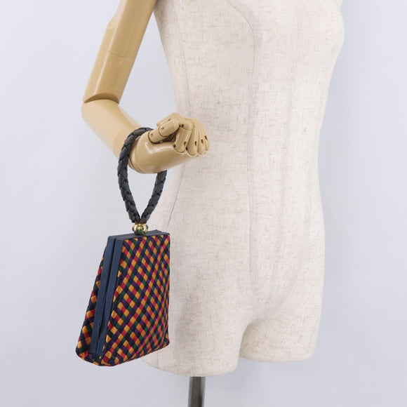 Bottega Veneta INTRECCIATO Hand Bag Satin Orange Gold Auth 207016V