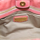 Miu Miu Vitellolux Hand Bag Leather 2way Pink Gold Auth 207017V-20