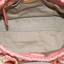 Miu Miu Vitellolux Hand Bag Leather 2way Pink Gold Auth 207017V-11