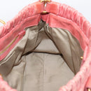 Miu Miu Vitellolux Hand Bag Leather 2way Pink Gold Auth 207017V-21