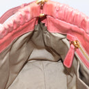 Miu Miu Vitellolux Hand Bag Leather 2way Pink Gold Auth 207017V-22