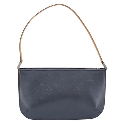 LOUIS VUITTON Monogram Mat Fowler Hand Bag Navy M55145 LV Auth 207018V - 0