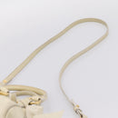 Miu Miu Hand Bag Leather 2way Beige Gold Auth 207019V-17