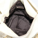 Miu Miu Hand Bag Leather 2way Beige Gold Auth 207019V-11