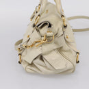 Miu Miu Hand Bag Leather 2way Beige Gold Auth 207019V-4