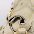 Miu Miu Hand Bag Leather 2way Beige Gold Auth 207019V-5