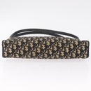 Christian Dior Trotter Canvas Shoulder Bag Navy Gold Auth 207020-12