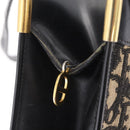 Christian Dior Trotter Canvas Shoulder Bag Navy Gold Auth 207020-18