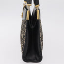 Christian Dior Trotter Canvas Shoulder Bag Navy Gold Auth 207020-5