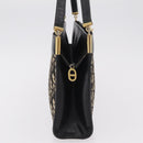 Christian Dior Trotter Canvas Shoulder Bag Navy Gold Auth 207020-6