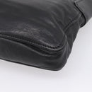 Miu Miu Shoulder Bag Leather Black Silver Auth 207021-12