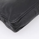 Miu Miu Shoulder Bag Leather Black Silver Auth 207021-13
