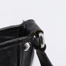 Miu Miu Shoulder Bag Leather Black Silver Auth 207021-14