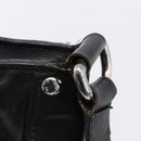 Miu Miu Shoulder Bag Leather Black Silver Auth 207021-15