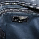 Miu Miu Shoulder Bag Leather Black Silver Auth 207021-19