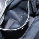 Miu Miu Shoulder Bag Leather Black Silver Auth 207021-24