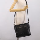Miu Miu Shoulder Bag Leather Black Silver Auth 207021-27