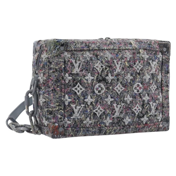 LOUIS VUITTON Monogram Felt Soft Trunk Bag Gray M58741 LV Auth 207022SAM