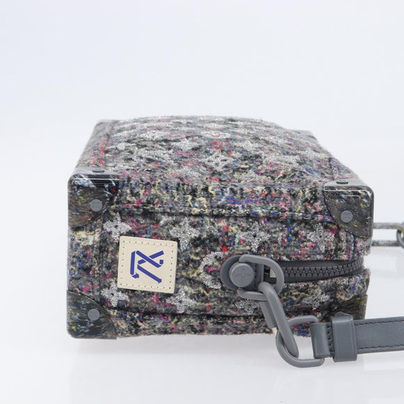LOUIS VUITTON Monogram Felt Soft Trunk Bag Gray M58741 LV Auth 207022SAM