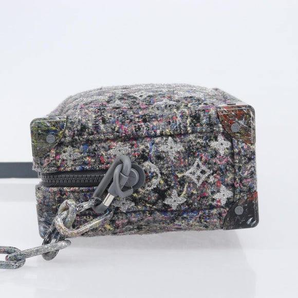 LOUIS VUITTON Monogram Felt Soft Trunk Bag Gray M58741 LV Auth 207022SAM