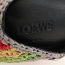 LOEWE Shoulder Bag Raffia Multicolor Silver Auth 207023SAM-9