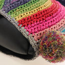 LOEWE Shoulder Bag Raffia Multicolor Silver Auth 207023SAM-16