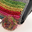 LOEWE Shoulder Bag Raffia Multicolor Silver Auth 207023SAM-17